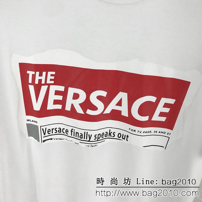 Versace範思哲 19ss早春新款短袖 塗鴉Versace字母logo 原版定制純棉面料 高版本男女同款 ydi2281